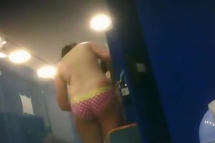 Naked next door girls spied in locker room