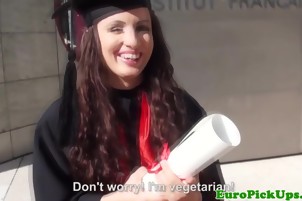 college girl gets a dick for graduating