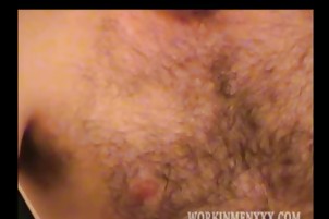 Hairy Man Jacks Off In Front Of The Camera.