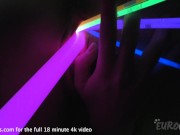 pretty fresh babe stretching her pussy with glow sticks creative porn kink