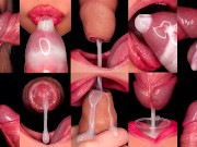 CLOSE UP: BEST MOUTH For Your CUMSHOTS! HOTTEST CUM MOUTH COMPILATION! MILKING - FORESKIN - CONDOM!