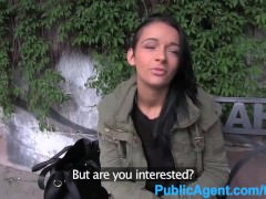 PublicAgent Sexy raven haired beauty led to woods for a fucking